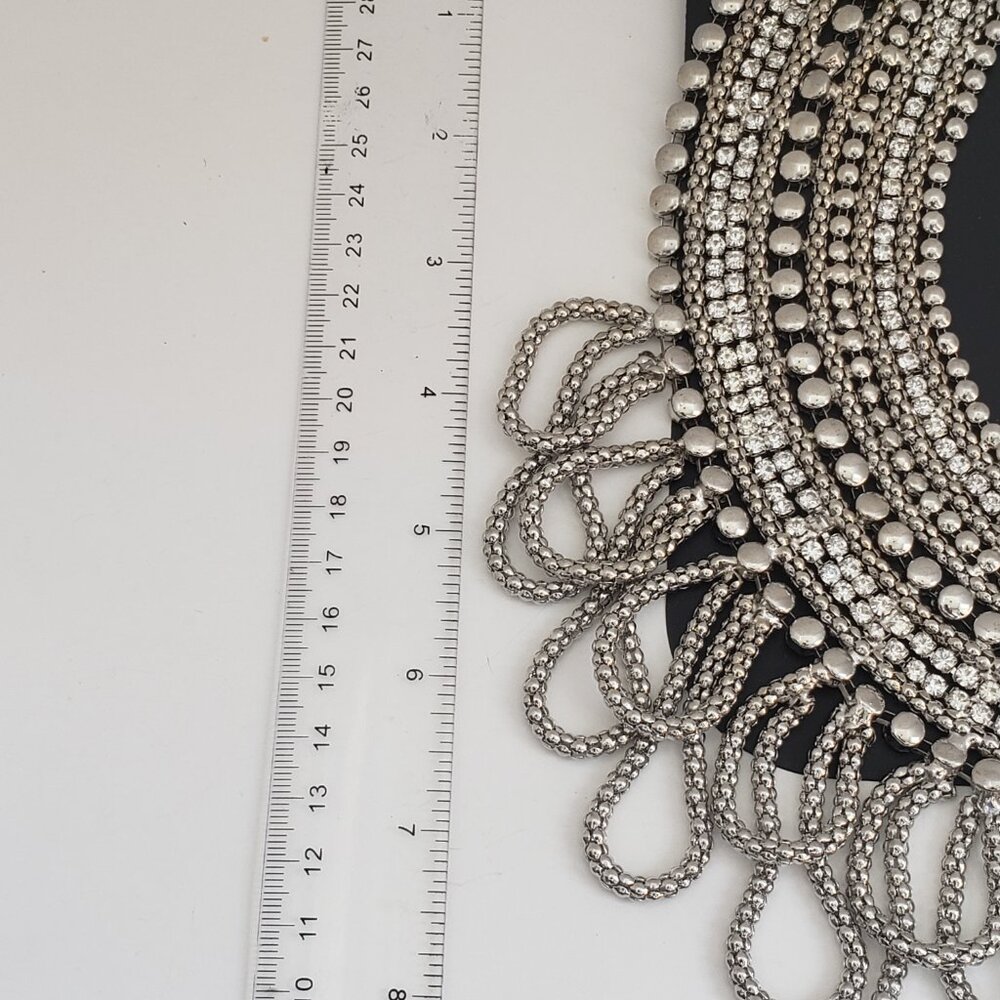 Ashley Stewart Silver Tone Statement Necklace Set - image 6